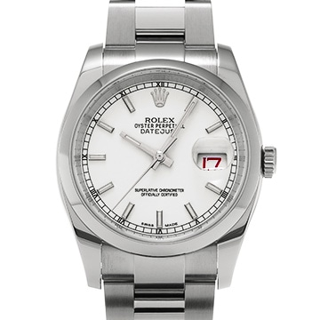 ロレックス デイトジャスト 116200 ホワイト メンズ 時計 【中古】【wristwatch】