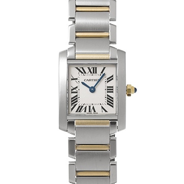カルティエ タンク フランセーズ SM W51007Q4 シルバー レディース 時計 【中古】【wristwatch】