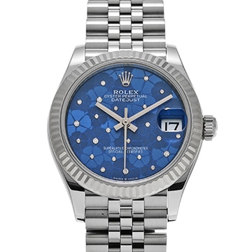 ロレックス デイトジャスト 31 278274 アズーロブルー フローラルモチーフ/ダイヤモンド ユニセックス 時計 【中古】【wristwatch】