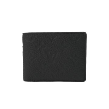 ルイ ヴィトン ポルトフォイユ ミュルティプル ブラック M82072 トリヨンレザー レディース 財布 【中古】【purse】