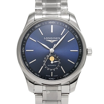 ロンジン マスターコレクション ムーンフェイズ L2.919.4.92.6 ブルー メンズ 時計 【中古】【wristwatch】