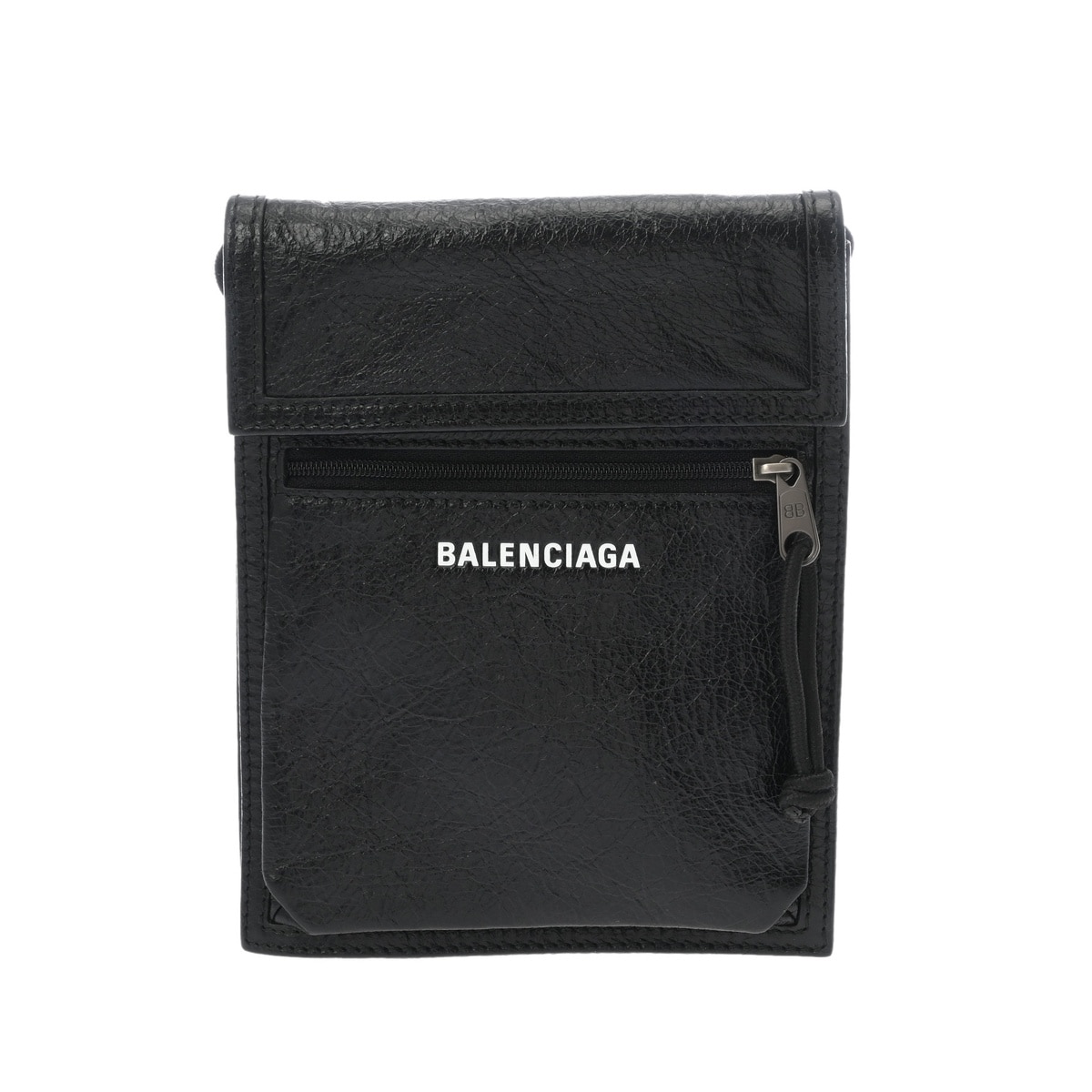 バレンシアガ エクスプローラーポーチ ブラック 532298 レザー メンズ バッグ 【中古】【bag】