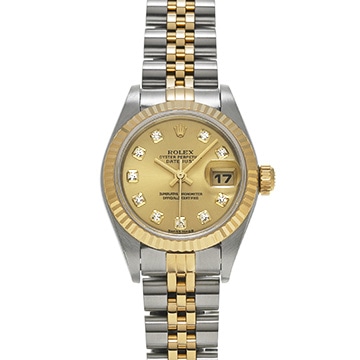 ロレックス デイトジャスト 79173G シャンパン/ダイヤモンド レディース 時計 【中古】【wristwatch】