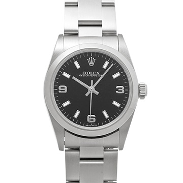 ロレックス オイスターパーペチュアル 77080 ブラック ユニセックス 時計 【中古】【wristwatch】