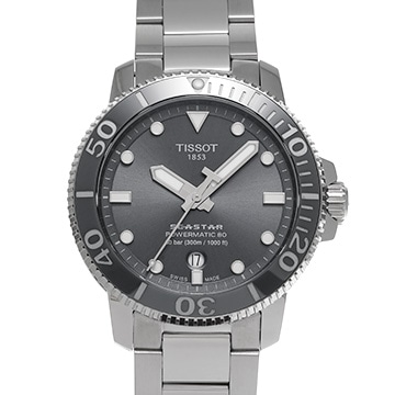 ティソ シースター1000 パワーマティック80 T120.407.11.081.01 グレー メンズ 時計 【中古】【wristwatch】