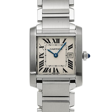 カルティエ タンク フランセーズ MM W51011Q3 シルバー ユニセックス 時計 【中古】【wristwatch】