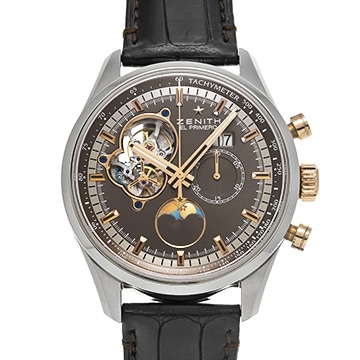 ゼニス クロノマスター エル・プリメロ オープン 51.2161.4047/75.C713 ブラウン メンズ 時計 【中古】【wristwatch】