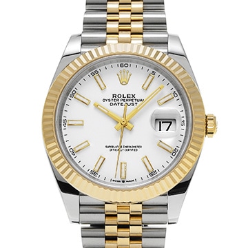 ロレックス デイトジャスト 41 126333 ホワイト メンズ 時計 【中古】【wristwatch】