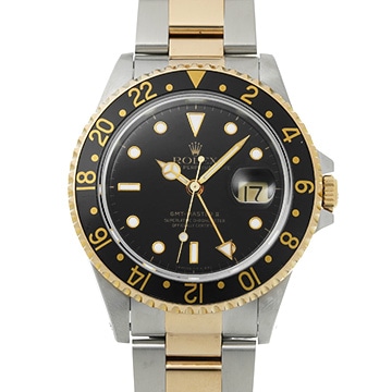 ロレックス GMTマスターII 16713 ブラック メンズ 時計 【中古】【wristwatch】