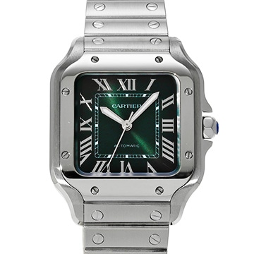 カルティエ サントス ドゥ カルティエ MM WSSA0061 グリーン・グラデーション メンズ 時計 【中古】【wristwatch】