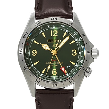 セイコー プロスペックス アルピニスト SBEJ005 グリーン メンズ 時計 【中古】【wristwatch】