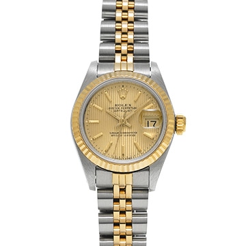 ロレックス デイトジャスト 69173 シャンパンタペストリー レディース 時計 【中古】【wristwatch】