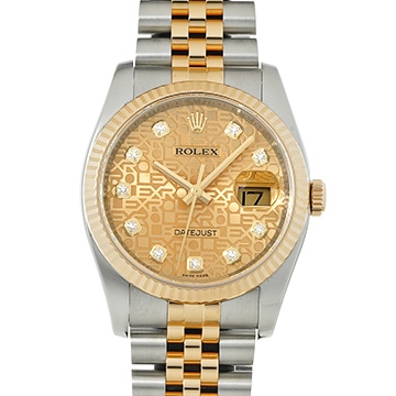ロレックス デイトジャスト 116233G シャンパンコンピュータ/ダイヤモンド メンズ 時計 【中古】【wristwatch】