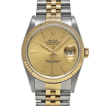 ロレックス デイトジャスト 36 16233 シャンパン メンズ 時計 【中古】【wristwatch】