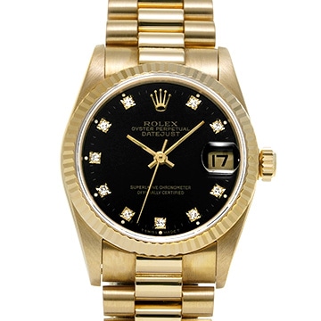 ロレックス デイトジャスト 68278G ブラック/ダイヤモンド ユニセックス 時計 【中古】【wristwatch】