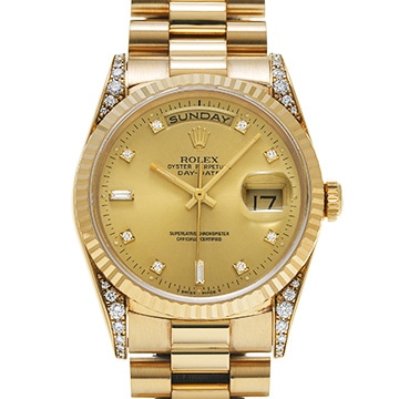 ロレックス デイデイト 18338A シャンパン/ダイヤモンド メンズ 時計 【中古】【wristwatch】