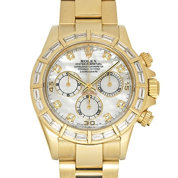 ロレックス コスモグラフ デイトナ 116568BR ホワイトシェル/ダイヤモンド メンズ 時計 【中古】【wristwatch】