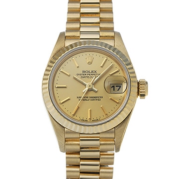 ロレックス デイトジャスト 69178 シャンパン レディース 時計 【中古】【wristwatch】