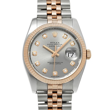 ロレックス デイトジャスト 36 116231G グレー/ダイヤモンド メンズ 時計 【中古】【wristwatch】