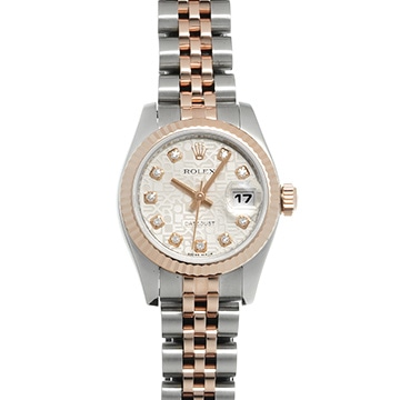 ロレックス デイトジャスト 179171G シルバーコンピュータ/ダイヤモンド レディース 時計 【中古】【wristwatch】