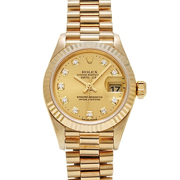 ロレックス デイトジャスト 79178G シャンパン/ダイヤモンド レディース 時計 【中古】【wristwatch】