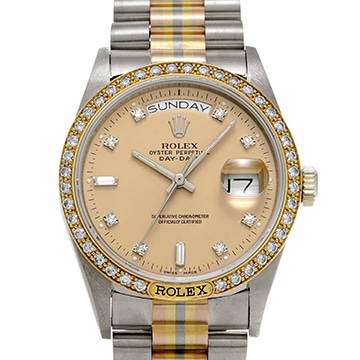 ロレックス デイデイト トリドール 18129BIC コパー/ダイヤモンド メンズ 時計 【中古】【wristwatch】