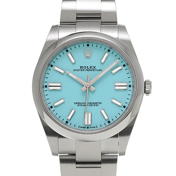 ロレックス オイスターパーペチュアル 41 124300 ターコイズブルー メンズ 時計 【中古】【wristwatch】