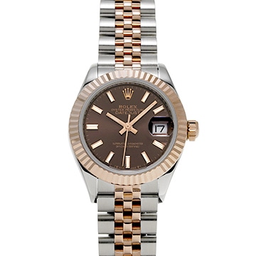 ロレックス デイトジャスト レディ 28 279171 チョコレートブラウン レディース 時計 【中古】【wristwatch】