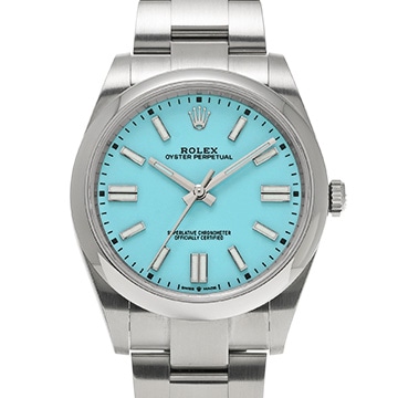 ロレックス オイスターパーペチュアル 41 124300 ターコイズブルー メンズ 時計 【中古】【wristwatch】