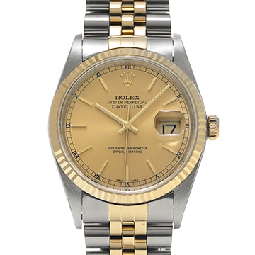 ロレックス デイトジャスト 36 16233 シャンパン メンズ 時計 【中古】【wristwatch】