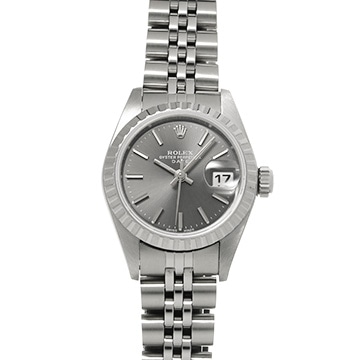 ロレックス オイスターパーペチュアル デイト 69240 グレー レディース 時計 【中古】【wristwatch】