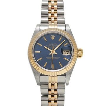 ロレックス デイトジャスト 69173 ブルー レディース 時計 【中古】【wristwatch】