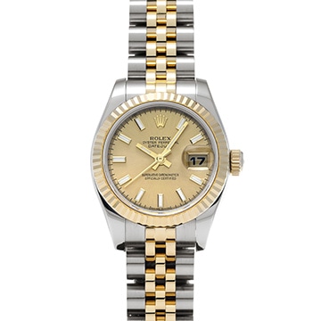 ロレックス デイトジャスト 179173 シャンパン レディース 時計 【中古】【wristwatch】