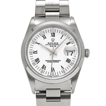 ロレックス オイスターパーペチュアル デイト 15200 ホワイト メンズ 時計 【中古】【wristwatch】