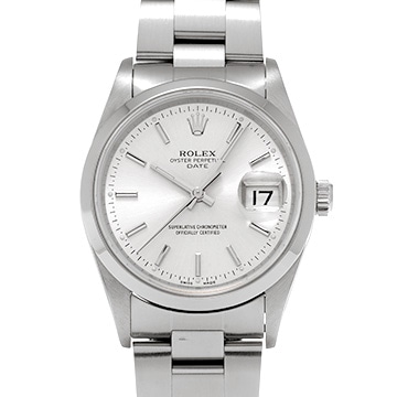 ロレックス オイスターパーペチュアル デイト 15200 シルバー メンズ 時計 【中古】【wristwatch】