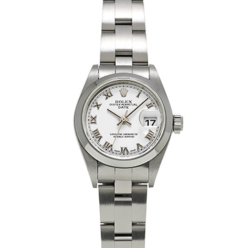 ロレックス オイスター パーペチュアル デイト 79160 ホワイト レディース 時計 【中古】【wristwatch】