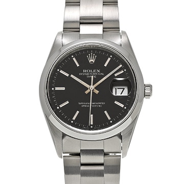 ロレックス オイスターパーペチュアル デイト 34 15200 ブラック メンズ 時計 【中古】【wristwatch】