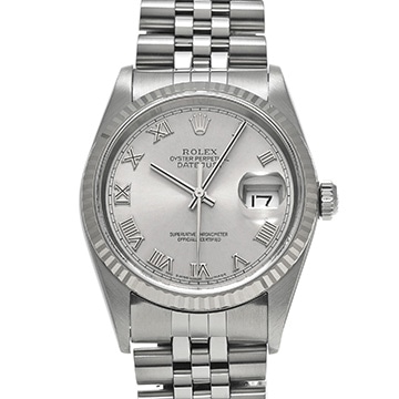 ロレックス デイトジャスト 36 16234 グレー メンズ 時計 【中古】【wristwatch】