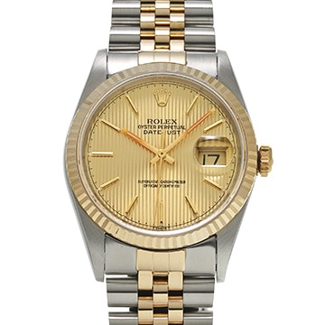 ロレックス デイトジャスト 36 16233 シャンパンタペストリー メンズ 時計 【中古】【wristwatch】