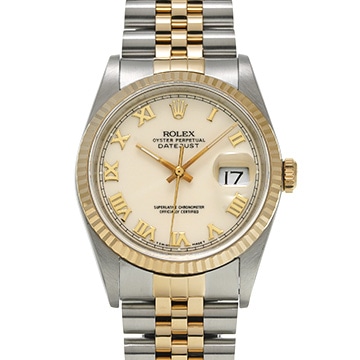 ロレックス デイトジャスト 16233 アイボリー メンズ 時計 【中古】【wristwatch】