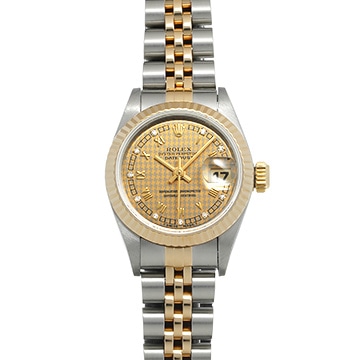 ロレックス デイトジャスト 69173G シャンパンハウンズトゥース/ダイヤモンド レディース 時計 【中古】【wristwatch】
