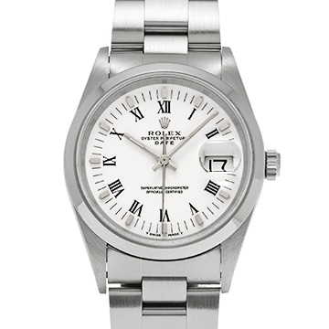 ロレックス オイスターパーペチュアル デイト 15200 ホワイト メンズ 時計 【中古】【wristwatch】