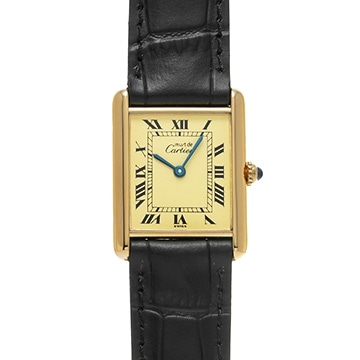 カルティエ マストタンク LM W1002753 アイボリー レディース 時計 【中古】【wristwatch】