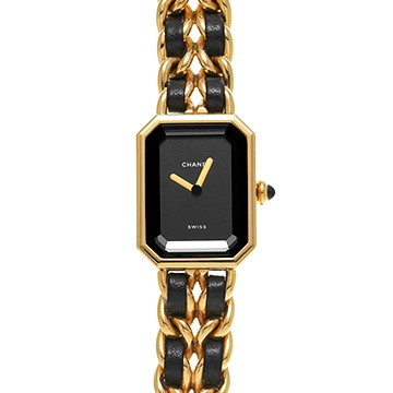 シャネル プルミエール M H0001 ブラック レディース 時計 【中古】【wristwatch】