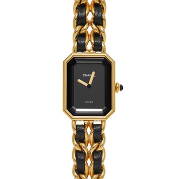シャネル プルミエール L H0001 ブラック レディース 時計 【中古】【wristwatch】