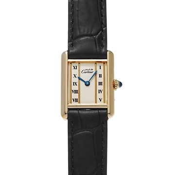 カルティエ マストタンク ヴェルメイユ SM 5057001 アイボリー レディース 時計 【中古】【wristwatch】
