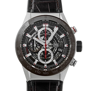 タグ ホイヤー カレラ キャリバーホイヤー01 クロノグラフ CAR201U.FC6405 ブラウン メンズ 時計 【中古】【wristwatch】