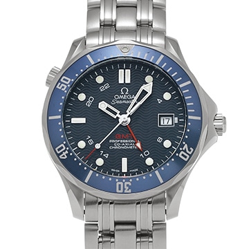 オメガ シーマスター ダイバー300 コーアクシャル GMT 2535.80 ブルー メンズ 時計 【中古】【wristwatch】