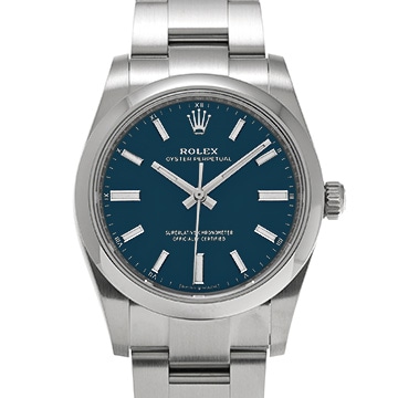 ロレックス オイスターパーペチュアル 34 124200 メッドブルー ユニセックス 時計 【中古】【wristwatch】