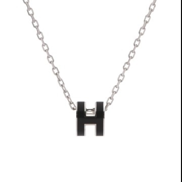エルメス ペンダント ミニ・ポップH ブラック エナメル レディース ジュエリー 【未使用】【jewelry】